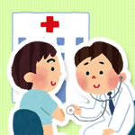 病院で診察を受ける